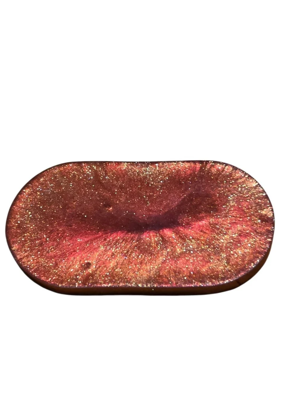 San Francisco 49ers Glitter Resin Trinket Tray EUC Football NFL